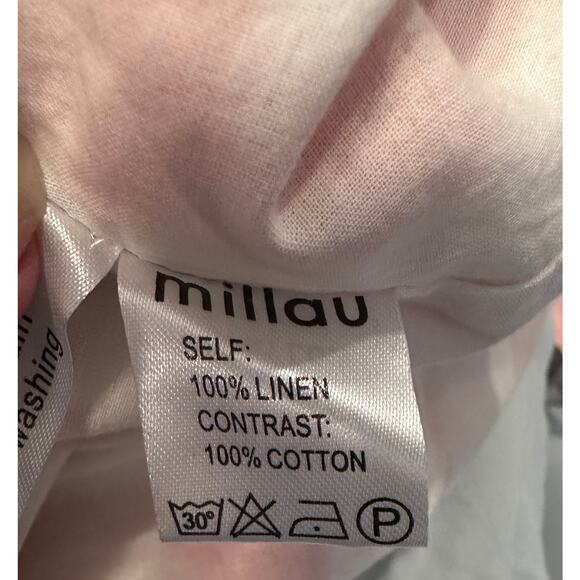 Millau Linen Romper Fully Lined Chain Straps Chain Accents S - Picture 15 of 16